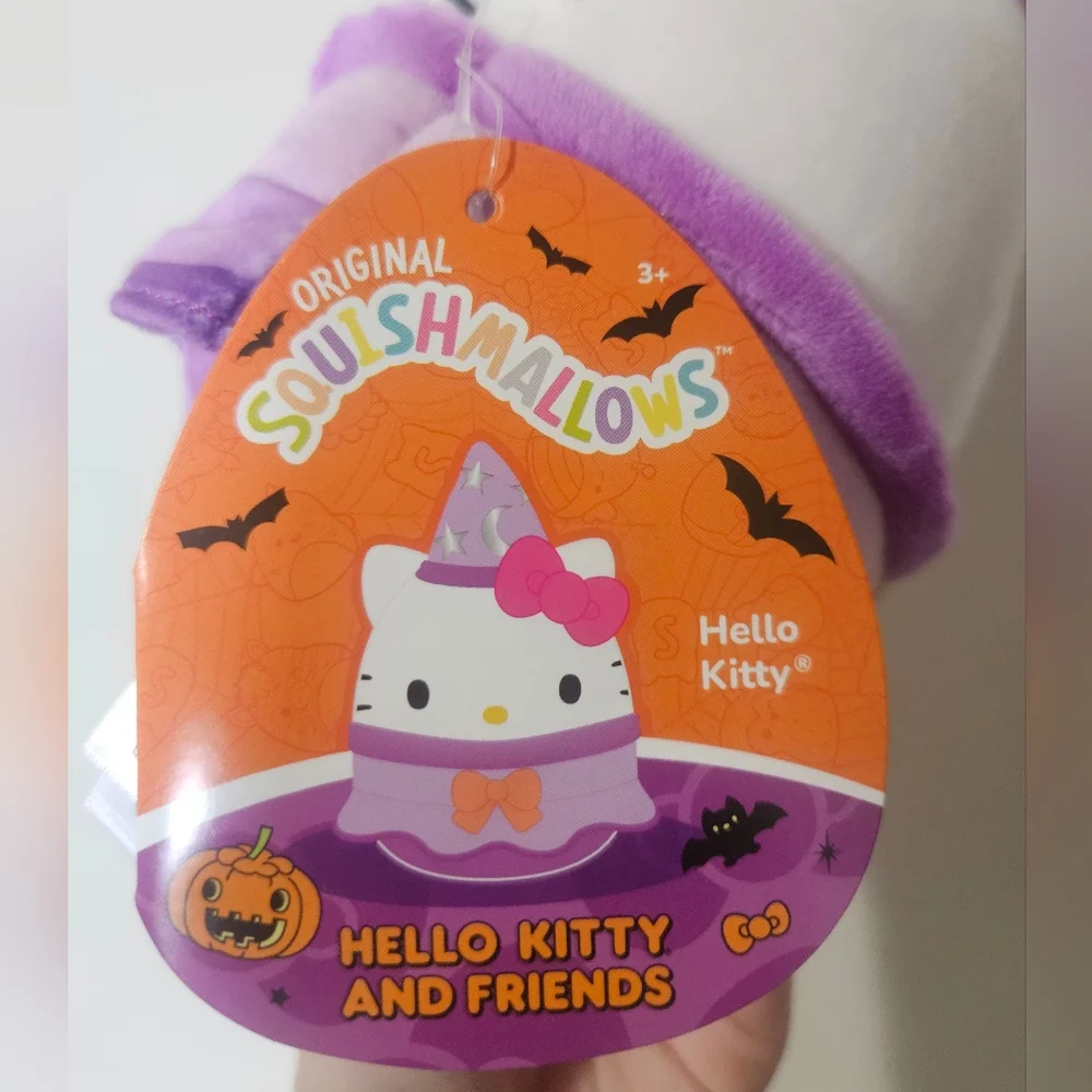 NWT Squishmallows Hello Kitty Halloween Wizard in Purple 5